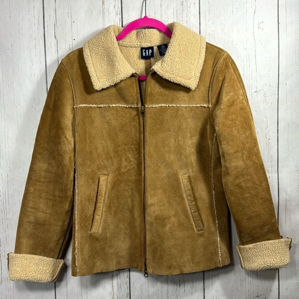 GAP Tan Shearling-Lined Jacket